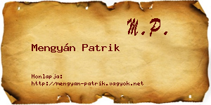 Mengyán Patrik névjegykártya