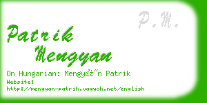 patrik mengyan business card